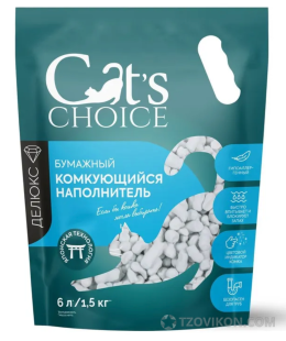 
                            Бумажный комкующийся наполнитель Cat's choice с цветовым индикатором комка
                         - отзывы
