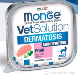Диетический корм Monge VetSolution Cat Dermatosis Дерматозис для кошек при заболеваниях кожи
- отзывы