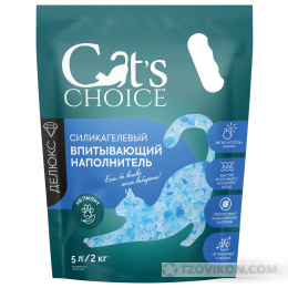 
                            Силикагелевый впитывающий наполнитель Cat's choice с синими гранулами
                         - отзывы