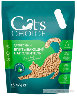 Древесный впитывающий наполнитель Cat's choice
- отзывы