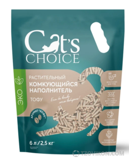 Растительный комкующийся наполнитель тофу Cat's choice с ароматом "Кофе"
- отзывы