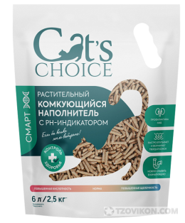 Растительный комкующийся наполнитель Cat's choice с pH-индикатором
- отзывы