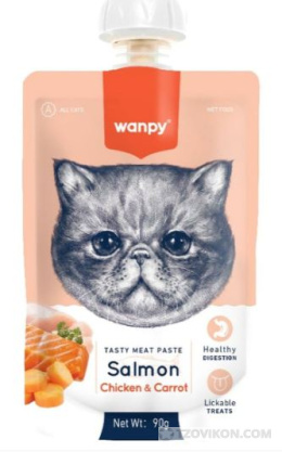 
                            Wanpy Cat Лакомство для кошек "нежное пюре" из тунца и гребешка
                         - отзывы